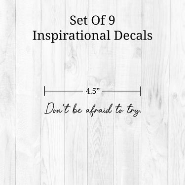Black Inspirational Mirror Decals